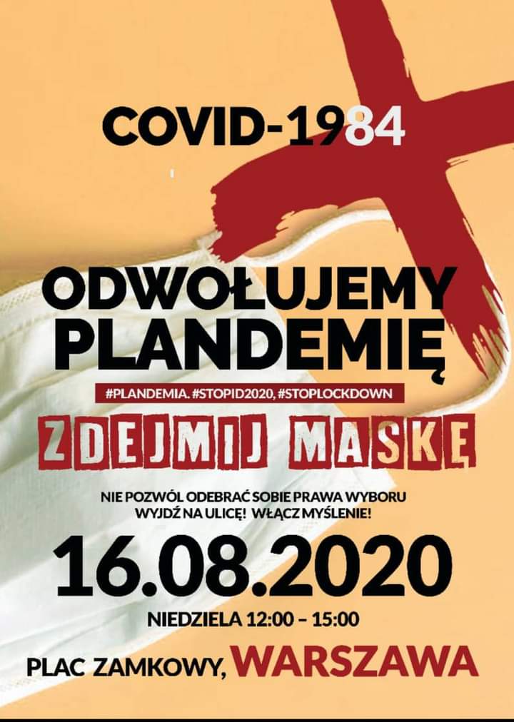 Relacja: Tysiące osób na odwołaniu Plandemii 16.08.2020